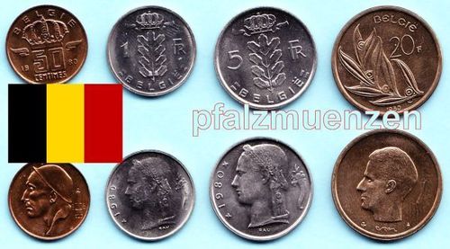 Belgien 1980 Jahrgangssatz "Belgie" mit 4 Münzen