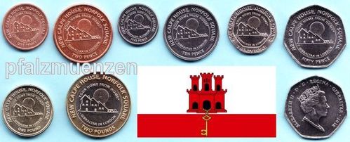 Gibraltar 2018 kompletter Satz Sonderausgabe "Calpe House"