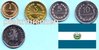 El Salvador 1974 - 1998 Kursmünzensatz 4 Münzen 1 Centavo - 10 Centavos