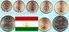 Tadschikistan 2001 - 2008 6 Münzen 5 Drams - 1 Somoni