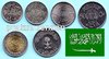 Saudi Arabien 1980 - 2010 Kursmünzensatz mit 5 Münzen 5 - 100 Halala