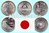 Japan 2015 - Ausgabe 42 - 45 der Präfekturen-Serie in Bimetall