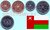 Oman 2015 Sondersatz mit 4 Münzen zum 45. Nationalfeiertag