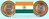Indien 2015 10 Rupees Bimetall Ghandis Rückkehr aus Südafrika