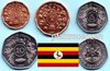 Uganda 1987 vollständiger Jahrgangssatz mit 4 Münzen