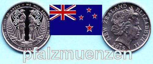 Neuseeland 2015 50 Cents 100 Jahre ANZAC