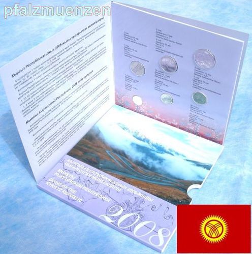Kirgisien / Kirgistan 2008 offizieller KMS mit 6 Münzen
