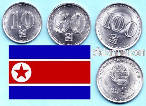 Korea - Nord Kursmünzensatz 2006 (geprägt 2005)