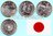Japan 2015 - Ausgabe 39 - 41 der Präfekturen-Serie in Bimetall