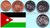 Jordanien 1992 - 1998 4 Münzen König Hussein