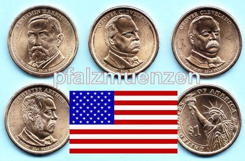 USA 2012 Präsidenten Dollar Philadelphia - 4 Münzen