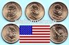 USA 2012 Präsidenten Dollar Philadelphia - 4 Münzen