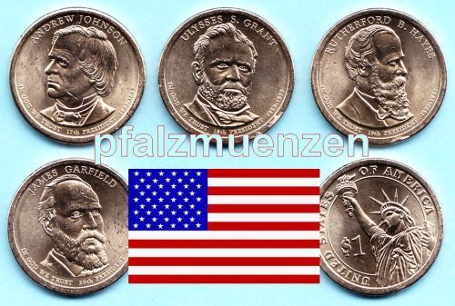 USA 2011 Präsidenten Dollar Denver - 4 Münzen