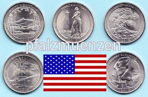 USA 2013 National Park-Quarter D - 5 Münzen