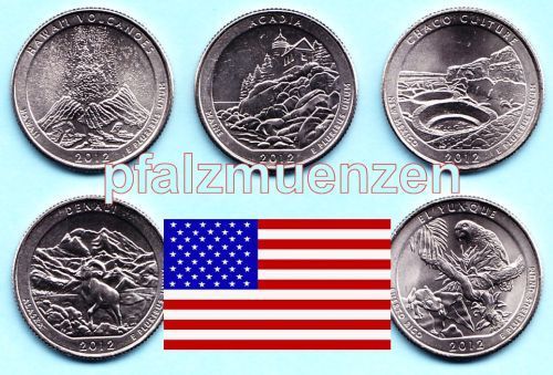 USA 2012 National Park-Quarter S - 5 Münzen