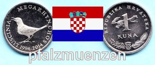 Kroatien 2014 1 Kuna 20 Jahre eigene Währung