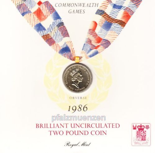 Großbritannien 1986 2 Pfund Commonwealthspiele