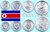 Korea - Nord 1959 - 1978 4 Münzen für Touristen aus sozialistischen Ländern (1 Stern)