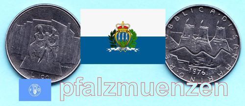 San Marino 1976 100 Lire FAO