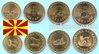 Nordmazedonien 1993 - 2001 Satz mit 4 Münzen 50 Deni - 5 Dinar