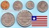 Liberia 1968 1 Cent - 1 Dollar kompletter Jahrgangssatz mit 6 Münzen, tw. angelaufen