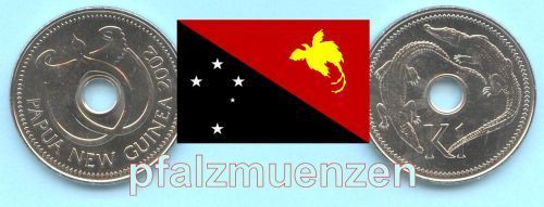 Papua-Neuguinea 2002 1 Kina alte Version KM 6a