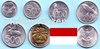Indonesien 1991 - 2003 Kursmünzensatz 25 - 1000 Rupien