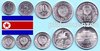 Korea - Nord 1959 - 1987 5 Münzen Prägung Specimen
