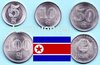 Korea - Nord Kursmünzensatz 2006 (geprägt 2005) komplett 5 - 100 Won