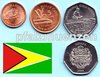Guyana 1996 -2009 1 - 10 Dollar die neuen Münzen