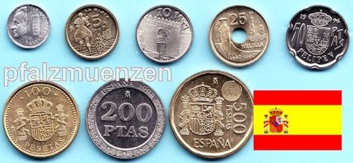 Spanien 1996 - 2001 letzter Satz vor Euro 1 - 500 Peseten