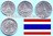 Thailand 1987 - 2007 1, 5 und 10 Satang Aluminium