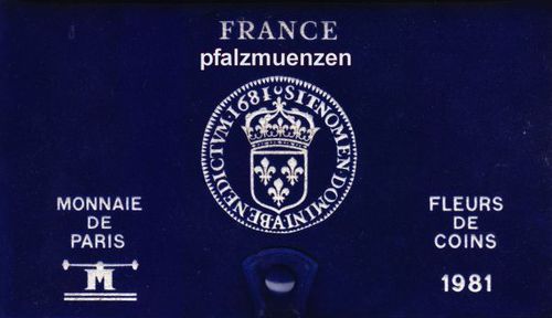 Frankreich 1981 Original-KMS "Fleur de Coin", 9 Münzen