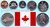Kanada 1983 kompletter Jahrgangssatz mit 6 Münzen