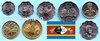 Eswatini (Swasiland) 1999 - 2010 Kursmünzensatz mit 7 Münzen
