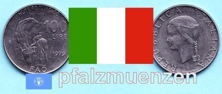 Italien 1979 100 Lire FAO Welternährungsgipfel