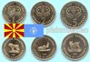 Nordmazedonien 1995 kompletter FAO-Satz mit 3 Münzen