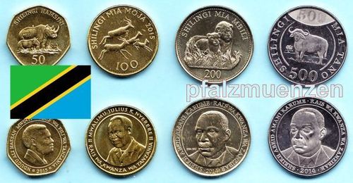 Tansania 1994 - 2015 50 - 500 Shillingi