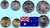 Australien 2017 kompletter Jahrgangssatz mit 6 Münzen