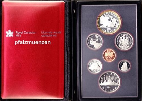 Kanada 1981 Original-KMS mit 7 Münzen inkl. Silber Polierte Platte