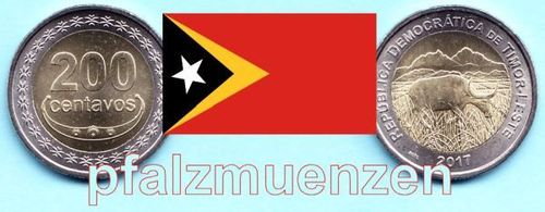 Timor-Leste 2017 200 Centavos Bimetall Hochland-Rind