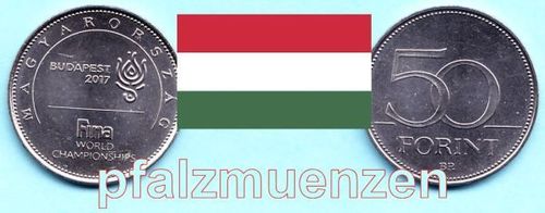 Ungarn 2017 50 Forint FINA World Championship Budapest