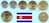 Costa Rica 2000 - 2005 5 - 500 Colones 6 Münzen