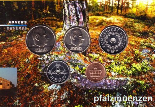 Norwegen 2003 original Kursmünzensatz mit 5 Münzen