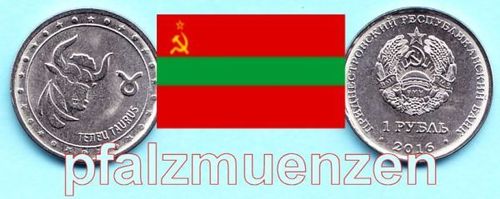 Transnistrien 2016 1 Rubel Sternzeichen Stier
