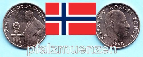 Norwegen 2019 20 Kronen 150. Geburtstag von Gustav Vigeland