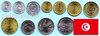 Tunesien 1960 - 2018 großer Kurssatz mit 11 Münzen