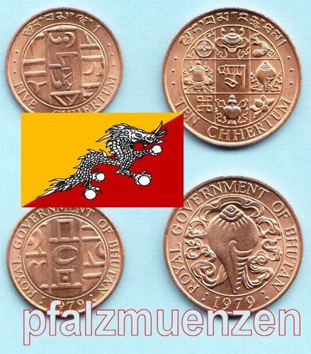 Bhutan 1979 5 und 10 Chhertum
