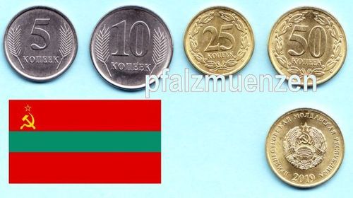 Transnistrien 2019 kompletter Satz mit 4 Münzen, neue Untertypen
