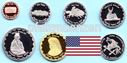 USA 2020 Pawnee - Indianer 6 Münzen